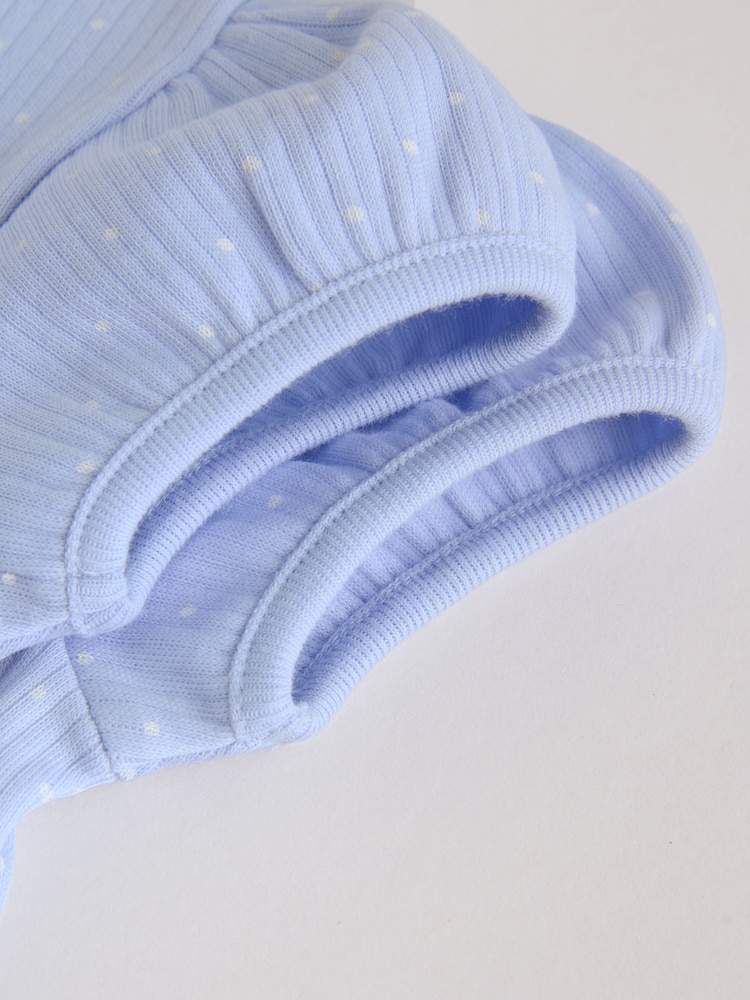 Blue Short Sleeve Baby Bodysuits 5 Pack - Image 13 of 13