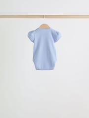Blue Short Sleeve Baby Bodysuits 5 Pack - Image 8 of 13