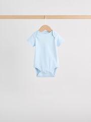 Blue 5 Pack Short Sleeve Baby Bear Bodysuit - Image 8 of 14