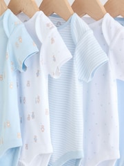 Blue 5 Pack Short Sleeve Baby Bear Bodysuit - Image 9 of 14