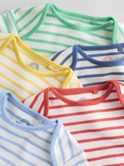 Listra brilhante - Pacote 5 de macacões de manga curta para bebês - Imagem 10 de 14