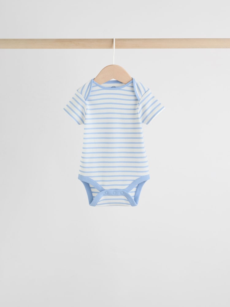 Listra brilhante - Pacote 5 de macacões de manga curta para bebês - Imagem 2 de 14