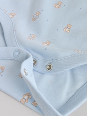 Blue 5 Pack Baby Bear Vest Bodysuits - Image 12 of 13