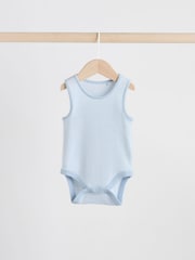 Blue 5 Pack Baby Bear Vest Bodysuits - Image 7 of 13