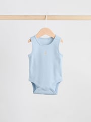 Blue 5 Pack Baby Bear Vest Bodysuits - Image 8 of 13
