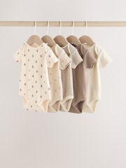 Urso pardo - Pacote 5 de macacões de manga curta para bebês - Imagem 1 de 14