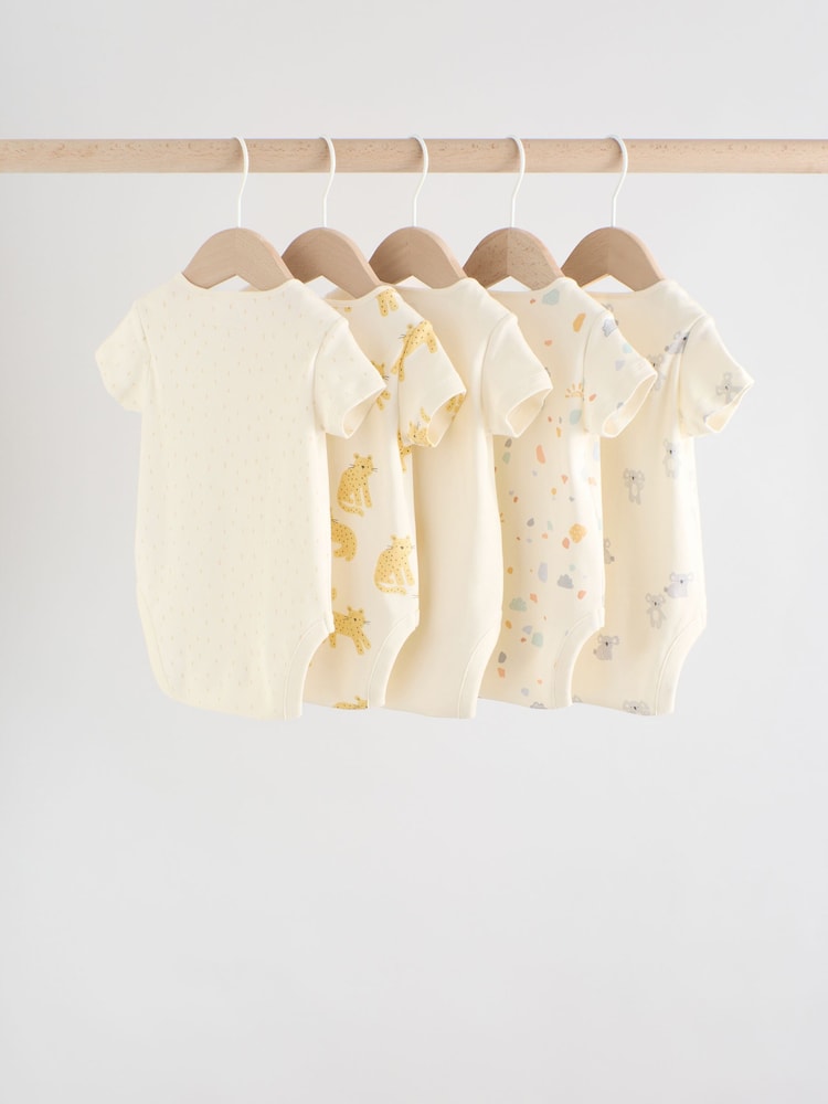 Bright Short Sleeve Baby Bodysuits 5 Pack - Image 2 of 15
