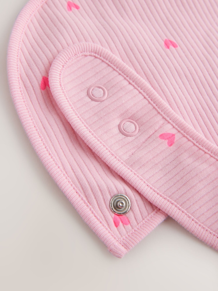 Pink Baby Bibs 5 Pack - Image 8 of 8 Pink Baby Bibs 5 Pack - Image 8 of 8