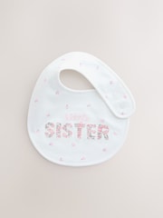 Pink/White Sister Family Baby Bibs 2 Pack - Image 3 of 5