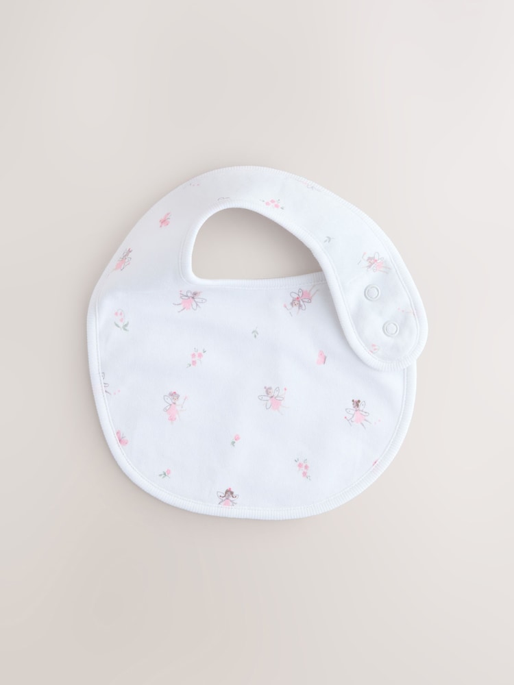 Pink/White Baby Bibs 3 Pack - Image 2 of 6 Pink/White Baby Bibs 3 Pack - Image 2 of 6