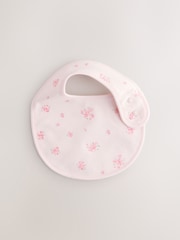 Pink/White Baby Bibs 3 Pack - Image 3 of 6