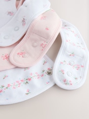 Pink/White Baby Bibs 3 Pack - Image 5 of 6