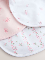 Pink/White Baby Bibs 3 Pack - Image 6 of 6