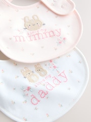 Pink Mummy/Daddy Family Baby Bibs 2 Pack - Image 4 of 5