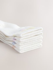 White Baby Socks 5 Pack (0mths-2yrs) - Image 2 of 3