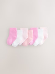 Pink Baby Socks 7 Pack (0mths-2yrs) - Image 1 of 3