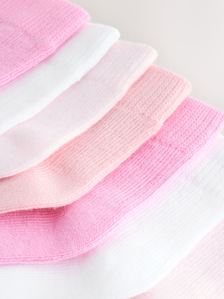 Pink Baby Socks 7 Pack (0mths-2yrs) - Image 3 of 3