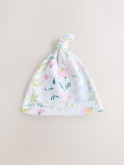 Pink Tie Top Baby Beanie 3 Pack (0-12mths) - Image 3 of 6