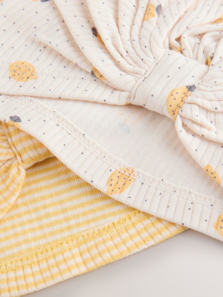 Gul - Babyturban og smekkesett med sleng, 4 del (0–18måneder) - Bilde 7 av 7 Gul - Babyturban og smekkesett med sleng, 4 del (0–18måneder) - Bilde 7 av 7