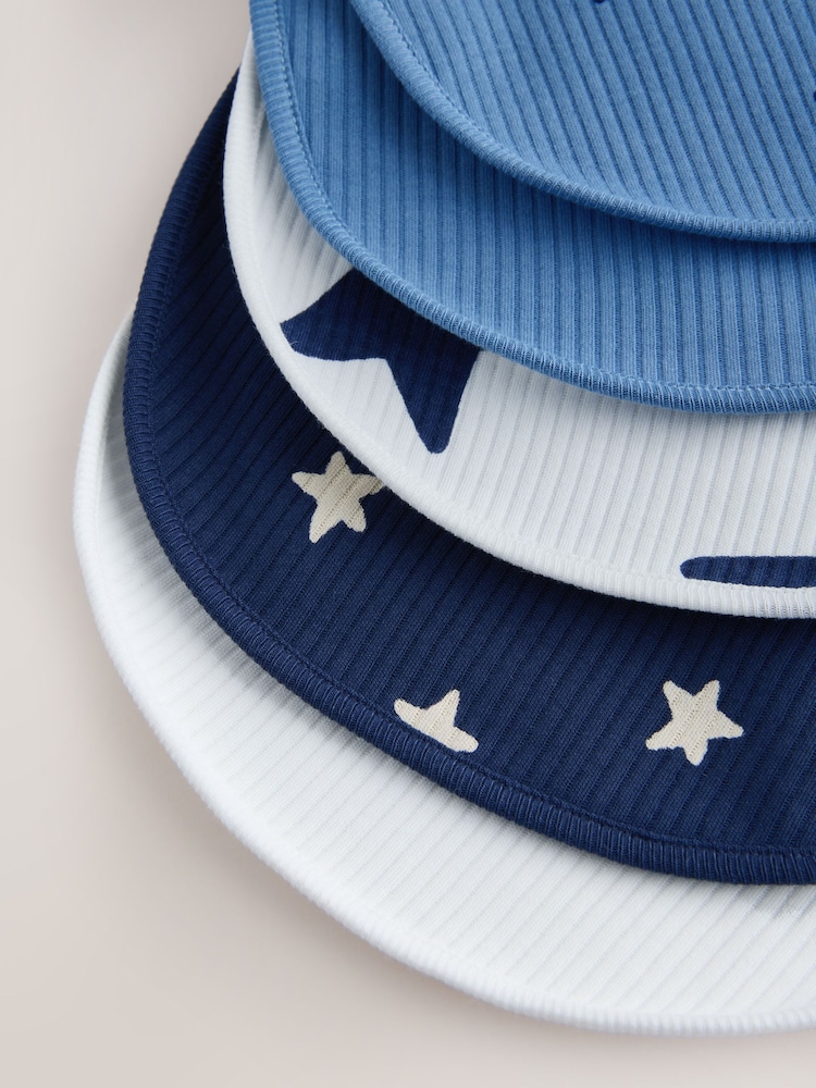 Navy Star Baby Bibs 5 Pack - Image 8 of 8 Navy Star Baby Bibs 5 Pack - Image 8 of 8