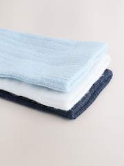 Blue/White Knee High Baby Socks 3 Pack (0mths-2yrs) - Image 3 of 3