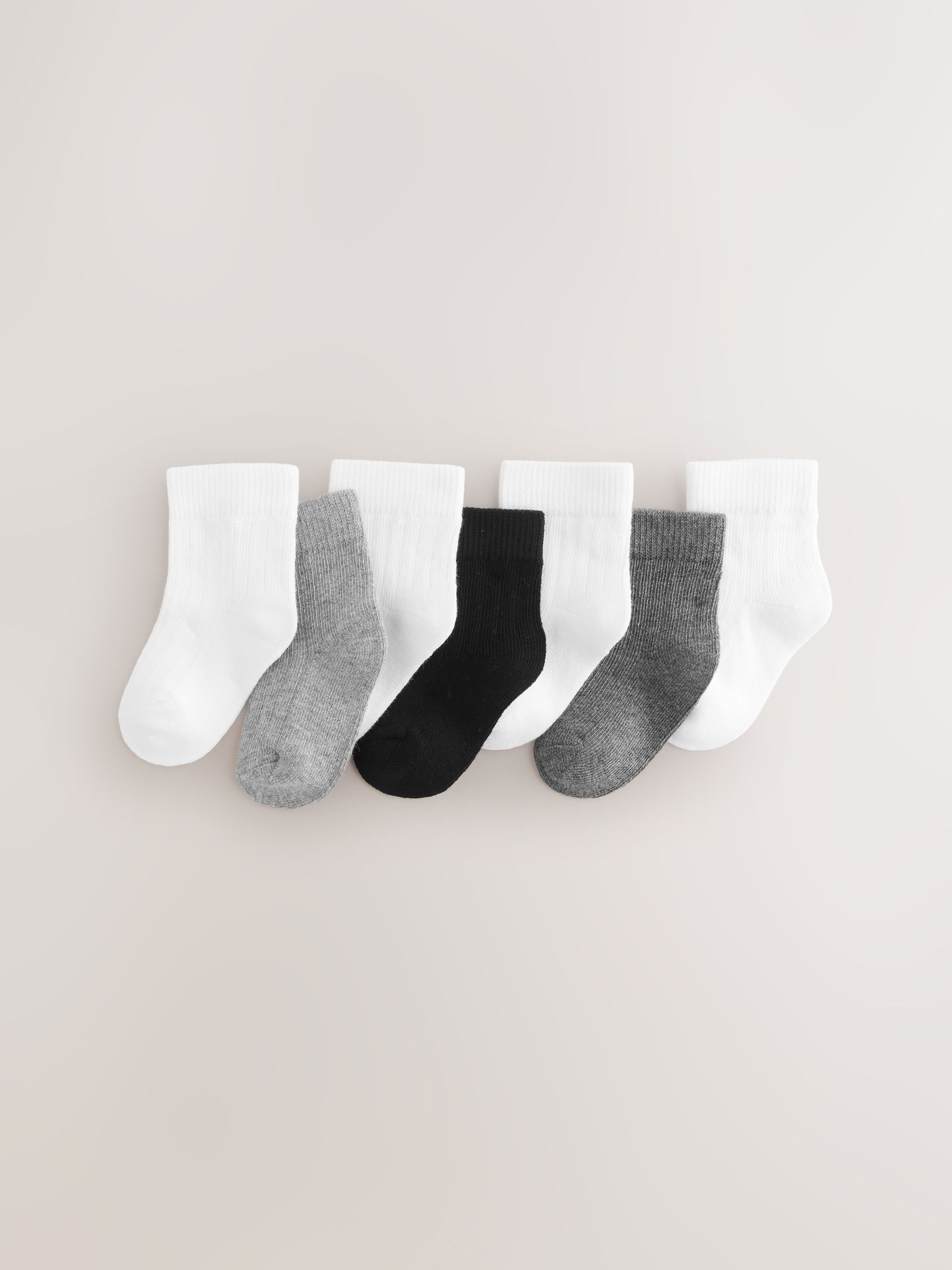 Buy Black/White Socks 7 Pack from the Next UK online shop