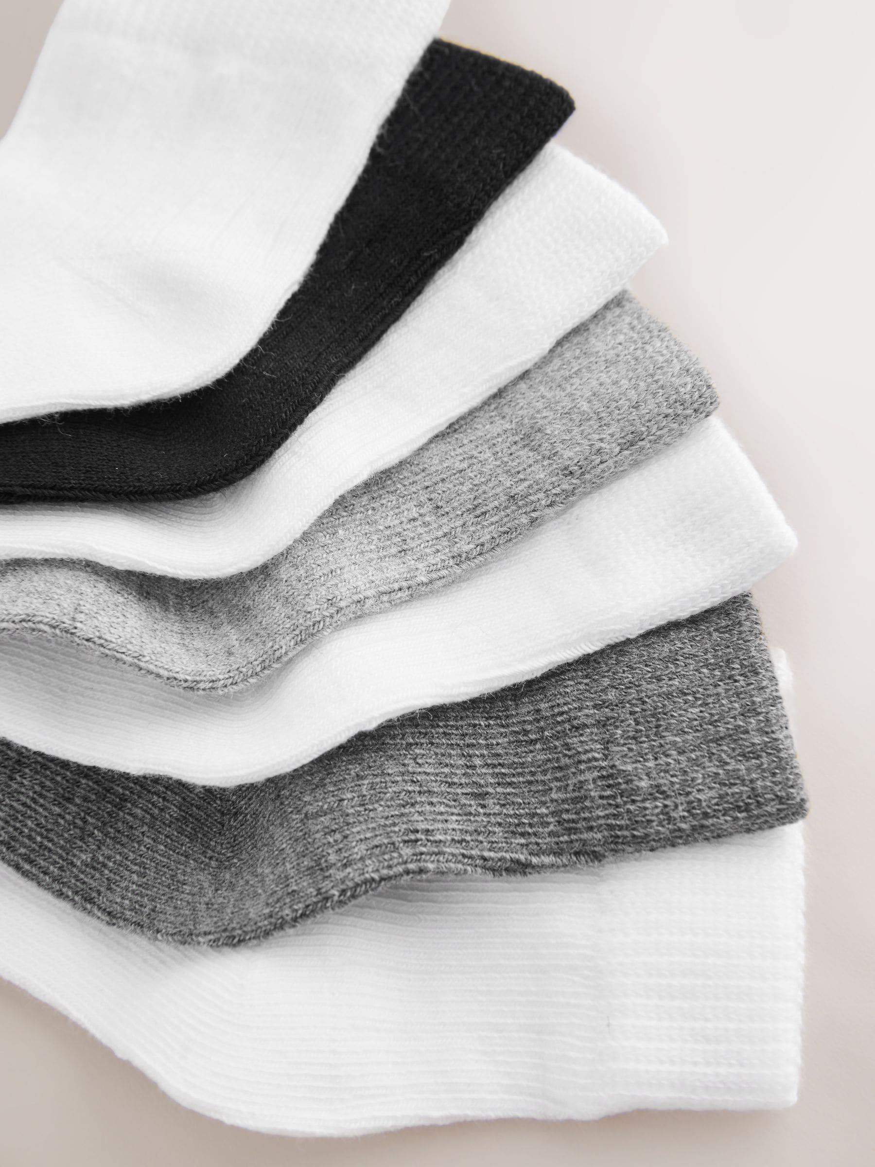 Buy Black/White Socks 7 Pack from the Next UK online shop