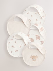 Neutral Hamish Baby Bibs 5 Pack - Image 1 of 8