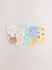 Yellow Baby Character Socks 5 Pack (0mths-2yrs) - Image 1 of 3