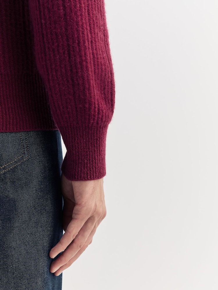 Oliver Spencer Red Kilbridge Zip Through Wool Cardigan - Image 6 of 6 Oliver Spencer Red Kilbridge Zip Through Wool Cardigan - Image 6 of 6