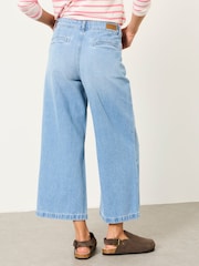 FatFace Hettie Light Blue Wide Leg Crop Jeans - Image 2 of 6