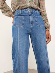 FatFace Blue Denim Patch Pocket Flare - Image 4 of 6