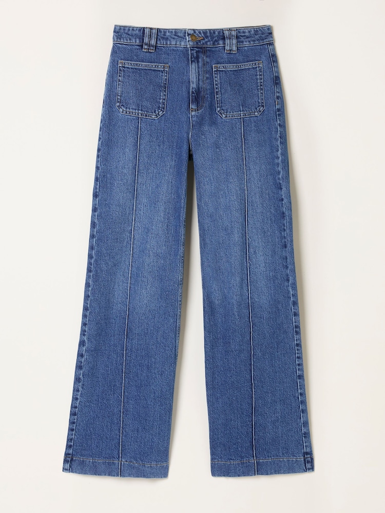 FatFace Blue Denim Patch Pocket Flare - Image 6 of 6 FatFace Blue Denim Patch Pocket Flare - Image 6 of 6