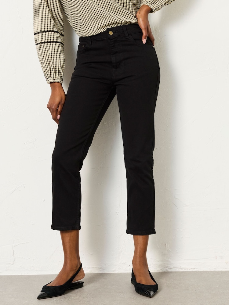 FatFace Whitby Black Slim Capri Jeans - Image 1 of 8