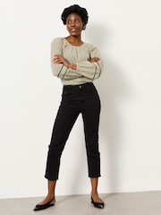 FatFace Whitby Black Slim Capri Jeans - Image 6 of 8