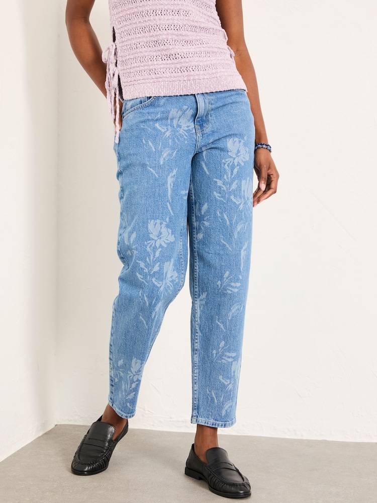 FatFace Marlow Blue Denim Taper Leg Jeans - Image 1 of 7
