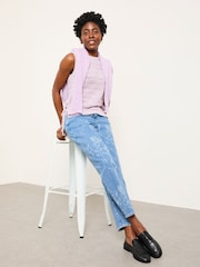 FatFace Marlow Blue Denim Taper Leg Jeans - Image 4 of 7