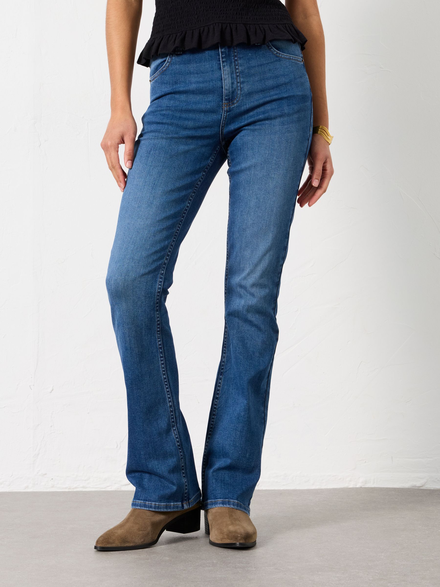 Fatface Katrine Denim Dark Blue Skinny Bootcut Jeans