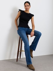 FatFace Katrine Denim Dark Blue Skinny Bootcut Jeans - Image 5 of 5