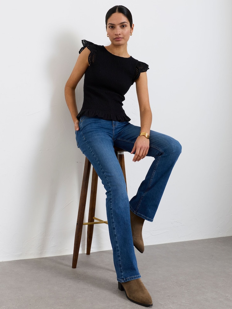 FatFace Katrine Denim Dark Blue Skinny Bootcut Jeans - Image 5 of 5