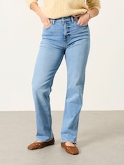 FatFace Carmel Bleach Denim Comfort Straight Jeans - Image 1 of 5