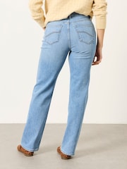FatFace Carmel Bleach Denim Comfort Straight Jeans - Image 2 of 5