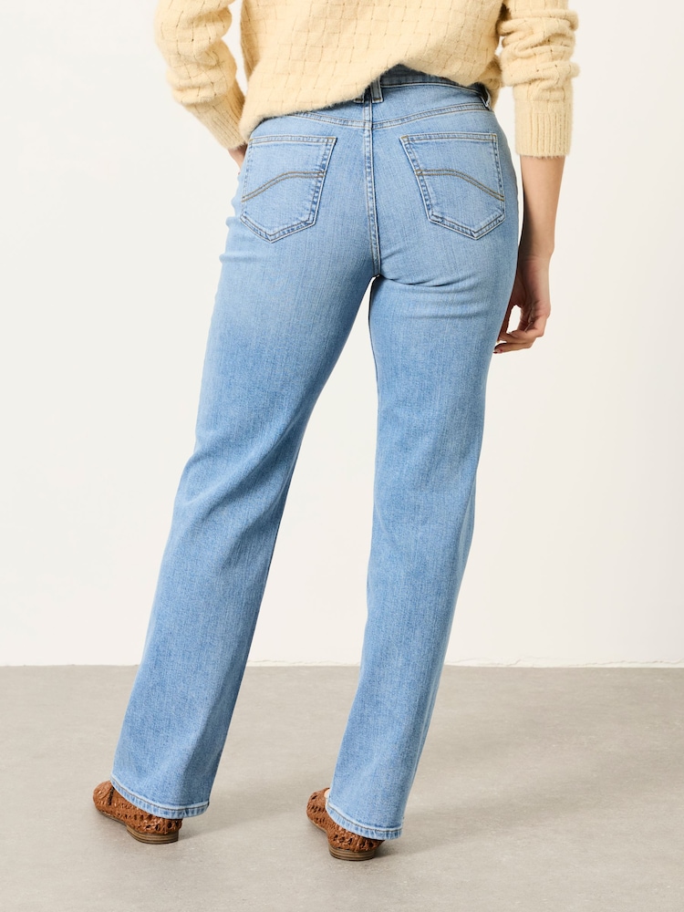 FatFace Carmel Bleach Denim Comfort Straight Jeans - Image 2 of 5