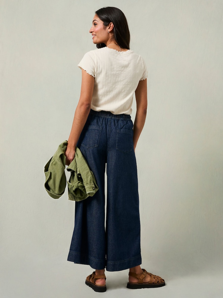 FatFace Connie Rinse Wash Wide Leg Culotte - Image 2 of 8