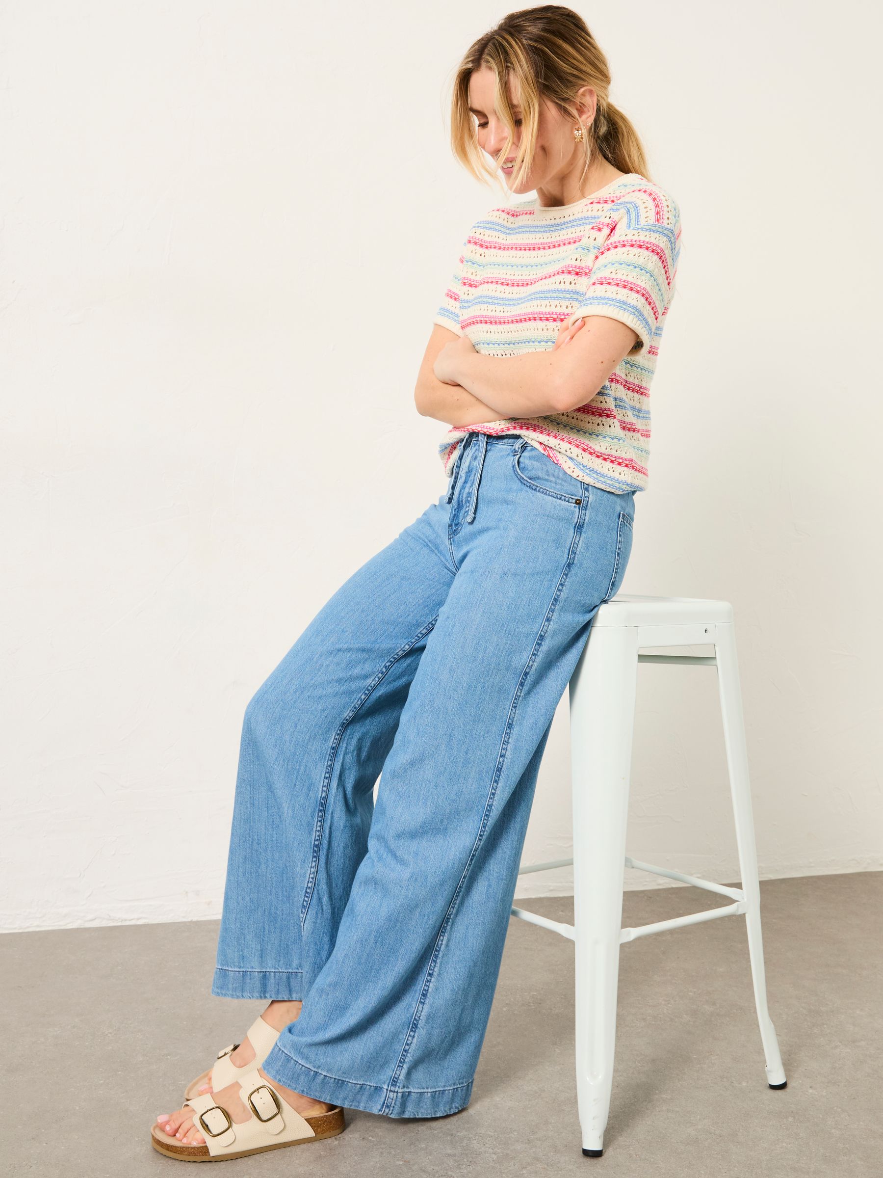 Buy FatFace Amberley Blue Denim Wide Leg Jeans from Next Croatia