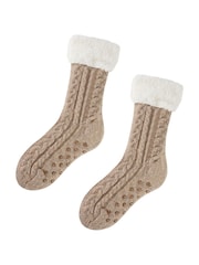 Loungeable Cable Knit Chenille Socks - Imagen 4 de 4
