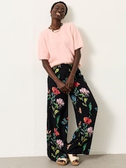 FatFace Zelda painted floral Wide Leg Trouser - Image 3 of 6
