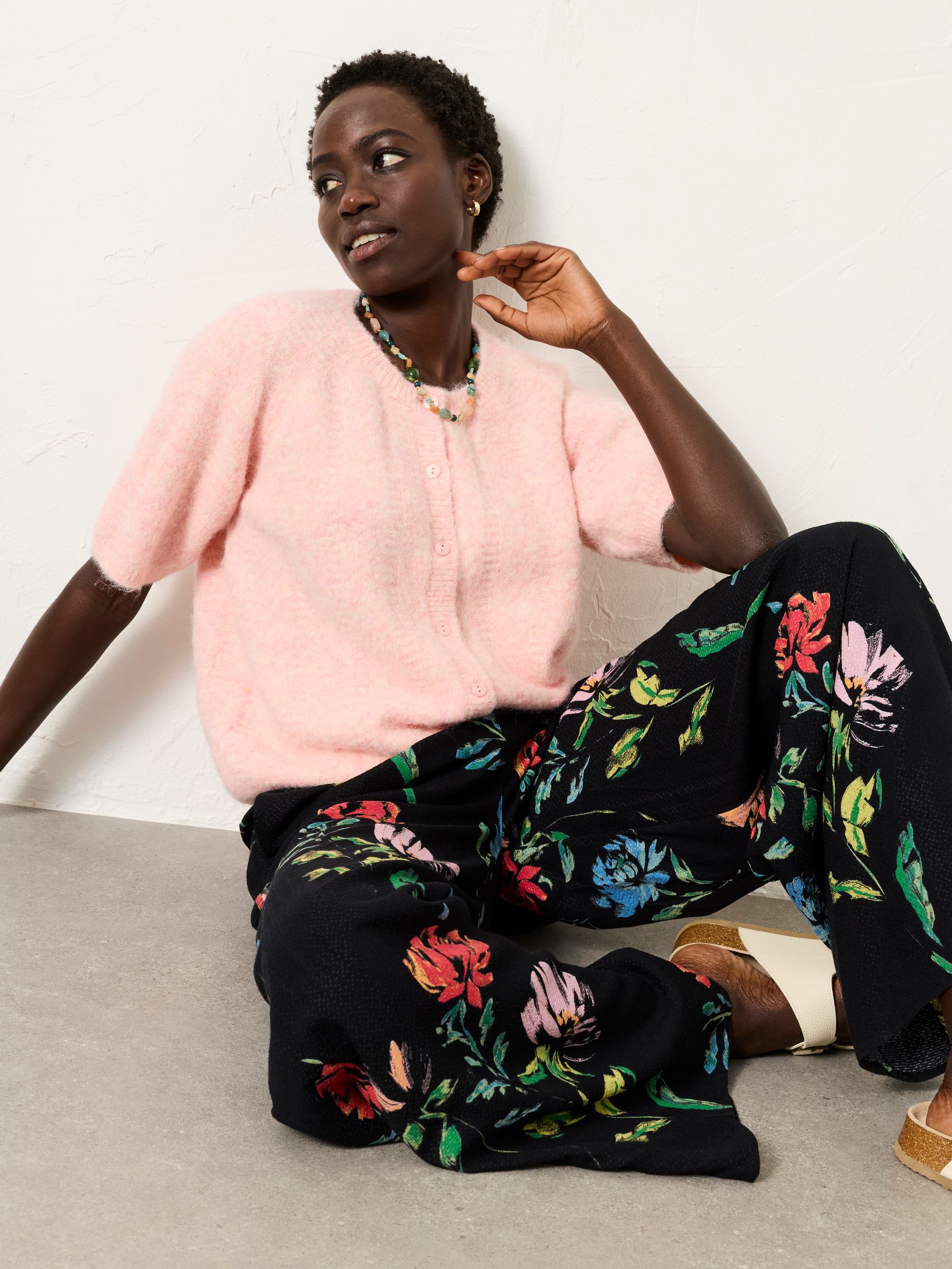 Buy FatFace Zelda Painted Floral Wide Leg Trouser from the Next UK