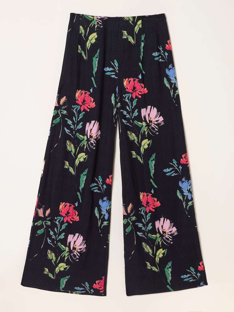 FatFace Zelda painted floral Wide Leg Trouser - Image 6 of 6