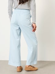 FatFace Light Blue Wide Leg Cropped Trousers - Image 2 of 6
